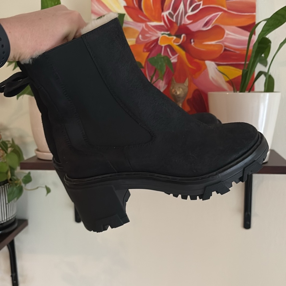 Rag and bone shiloh Shearling-lined Nubuck Chelsea Boots